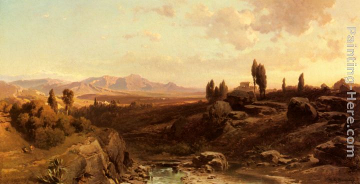 Blick Uber Die Sierra Nevada painting - Friedrich Bamberger Blick Uber Die Sierra Nevada art painting